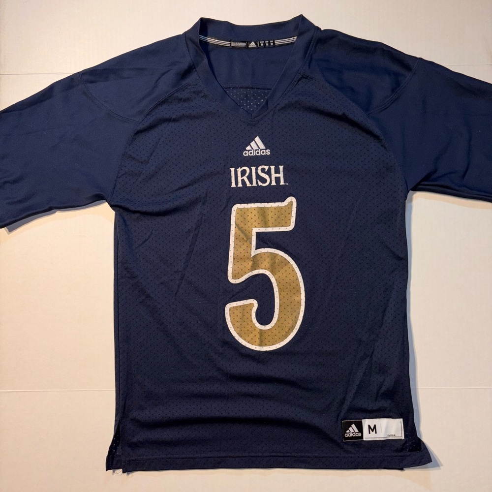 Norte Dame Fighting Irish #5 Adidas Football Jersey Sz Medium